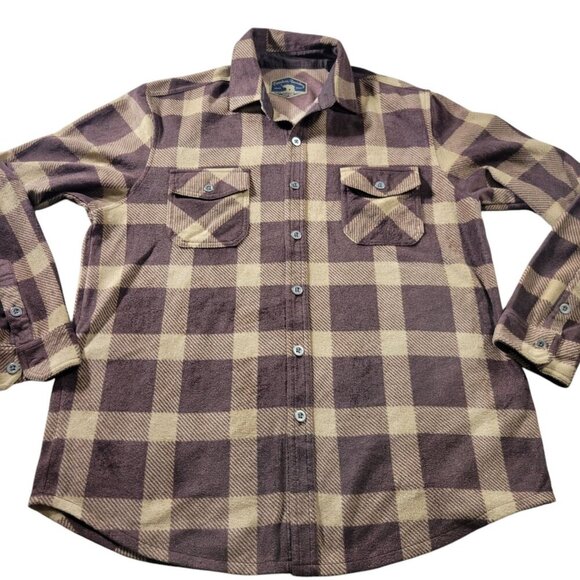 Freedom Foundry Other - Freedom Foundry Flannel Shirt Mens Large Brown Plaid Button Up Long Sleeve